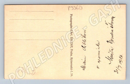 Pohlednice Praha žena v kroji Balzar 1926 (P3360)