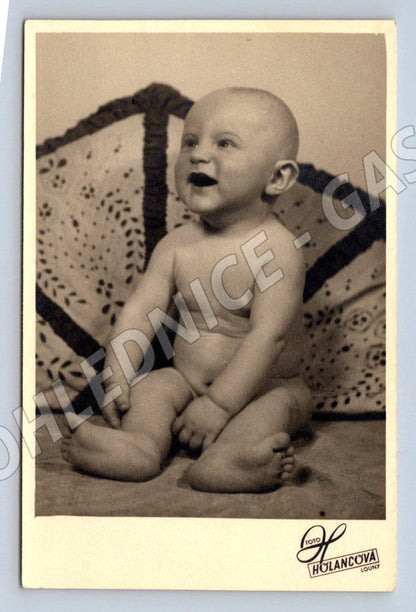 Stará fotografie Louny miminko ateliér Holancová (P3389)