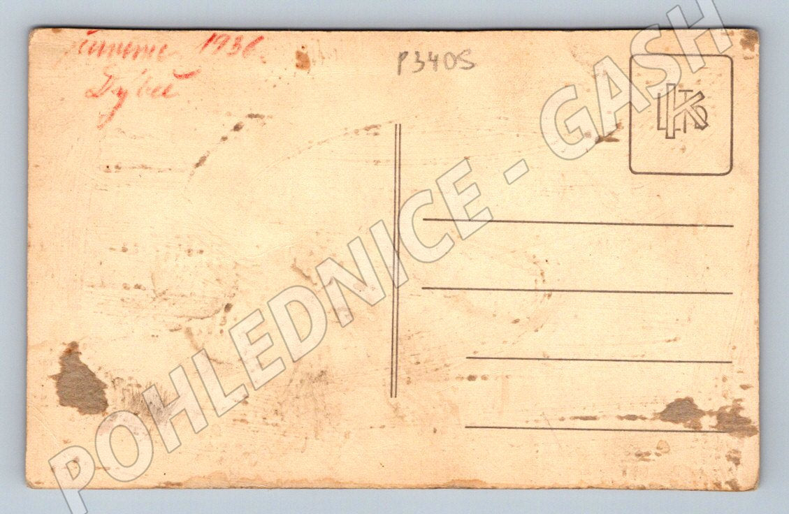 Pohlednice dítě v kočárku 1936 (P3405)
