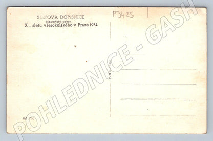 Pohlednice Praha X. všesokolský slet 1938 (P3425)
