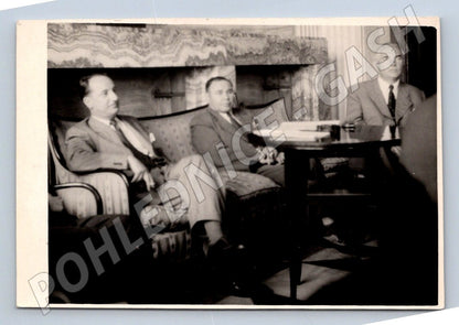 Stará fotografie ministr V. Kopecký a novináři 1946 (P3441)