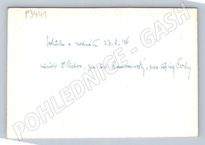 Stará fotografie ministr V. Kopecký a novináři 1946 (P3441)