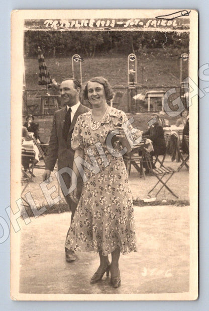 Pohlednice Fr. Teplice žena v šatech 1933 (P3467)