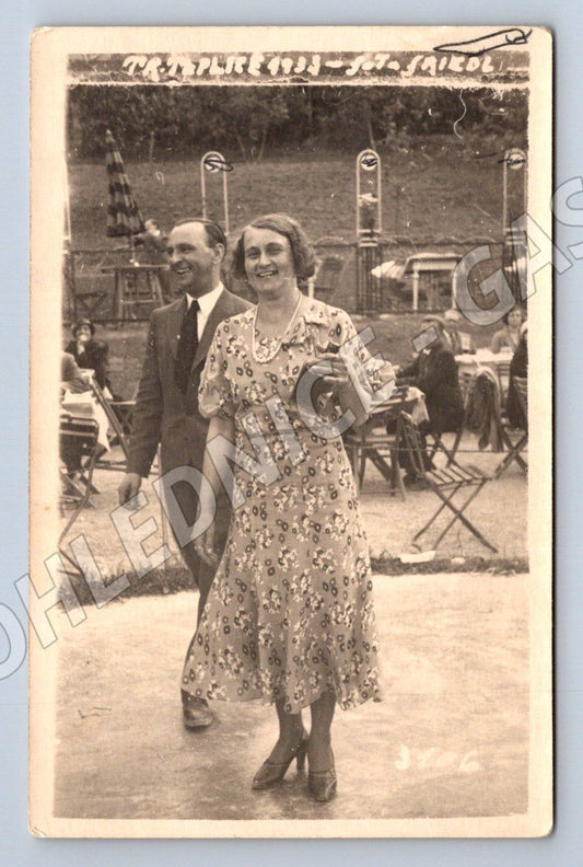 Pohlednice Fr. Teplice žena v šatech 1933 (P3467)