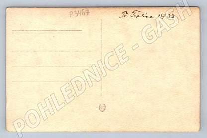 Pohlednice Fr. Teplice žena v šatech 1933 (P3467)