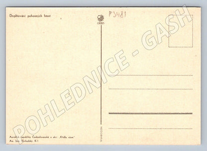 Pohlednice Československo doplňování pohonných hmot za letu (P3481)