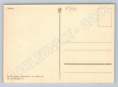 Pohlednice Československo pes Talisman u letadla (P3484)