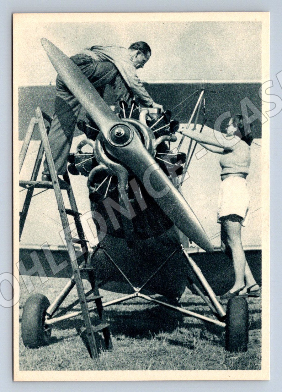 Pohlednice Československo opatrování leteckého motoru (P3487)