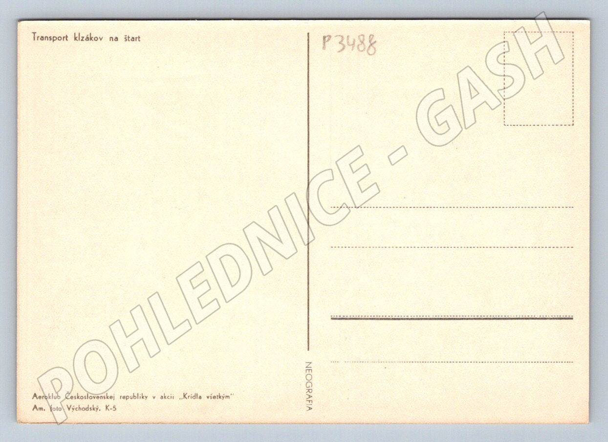 Pohlednice Aeroklub Československé republiky kluzáky (P3488)