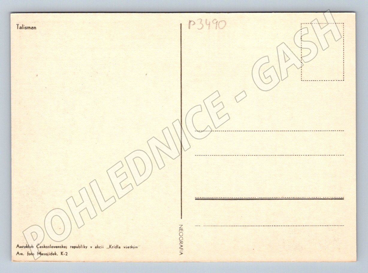Pohlednice pes v letadle Talisman (P3490)