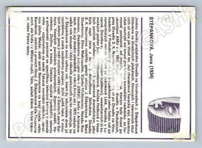 Pohlednice Jana Štěpánková herečka (P3495)