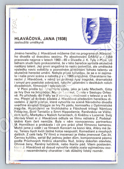 Pohlednice Jana Hlaváčová herečka (P3502)