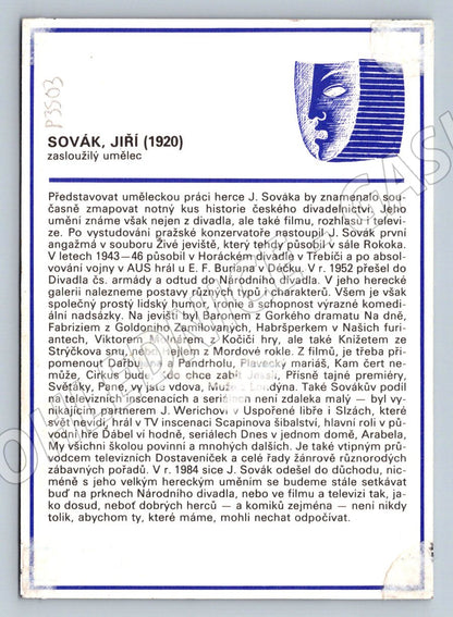 Pohlednice Jiří Sovák portrét (P3503)