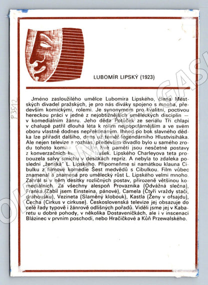 Pohlednice Lubomír Lipský portrét (P3512)