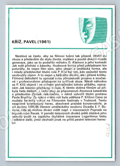 Pohlednice Pavel Kříž herec (P3530)