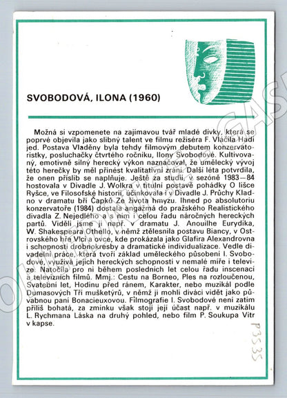 Pohlednice Ilona Svobodová herečka (P3535)