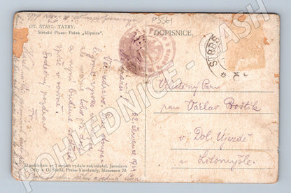 Pohlednice Slovensko Štrbské Pleso potok Mlynica 1924 (P3561)