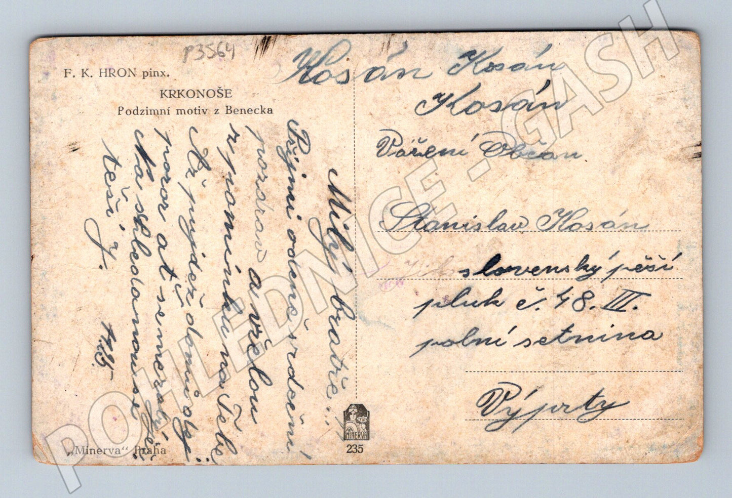 Pohlednice Krkonoše Benecko podzim (P3564)