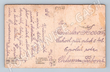 Pohlednice malba A. Kaufmann Tichý večer krajina (P3570)
