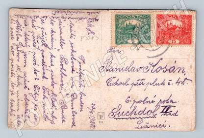 Pohlednice Umělecká krajina západ slunce 1927 (P3573)