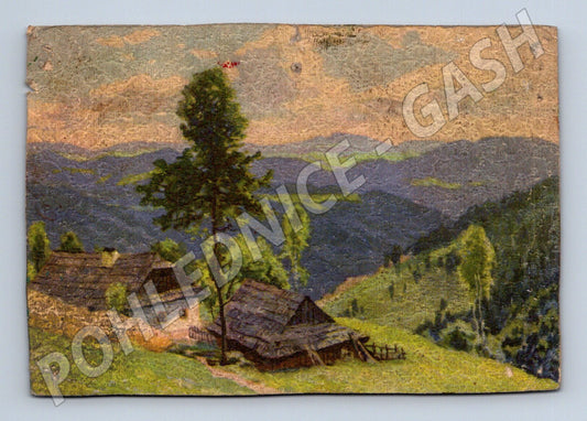 Pohlednice krajina horská stavení (P3581)