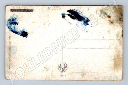 Pohlednice krajina s chalupami malba C. Jelínek (P3593)