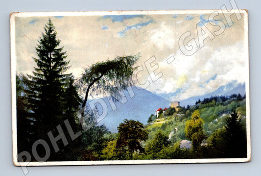 Pohlednice Horská krajina s hradem (P3594)