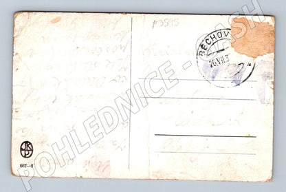 Pohlednice PŘECHOV krajina malba T. Mahause 1903 (P3595)