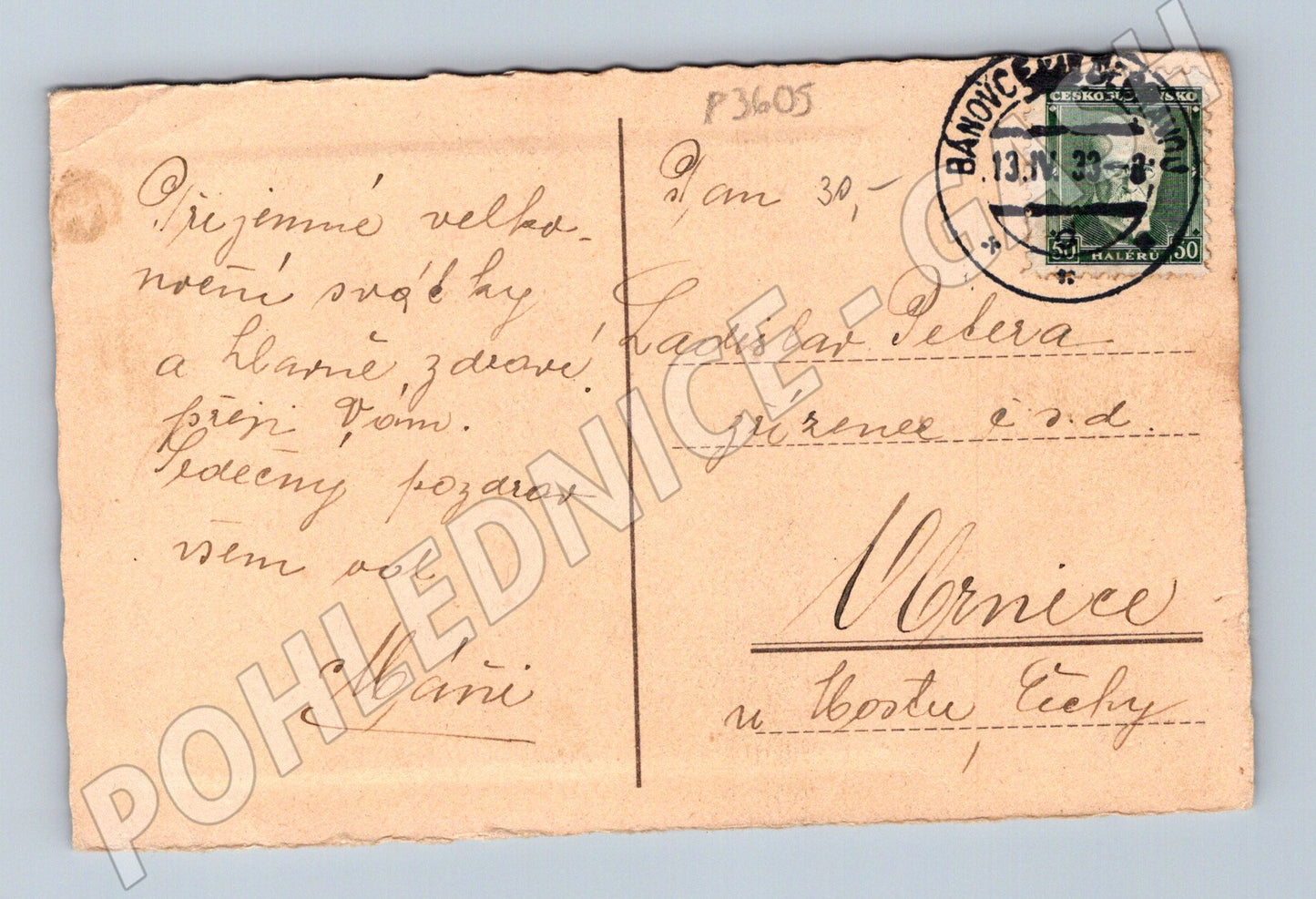 Pohlednice Jarní idylla kvetoucí stromy 1933 (P3605)