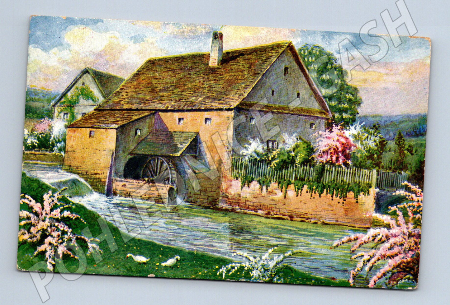 Pohlednice venkovský mlýn vodní kolo (P3616)