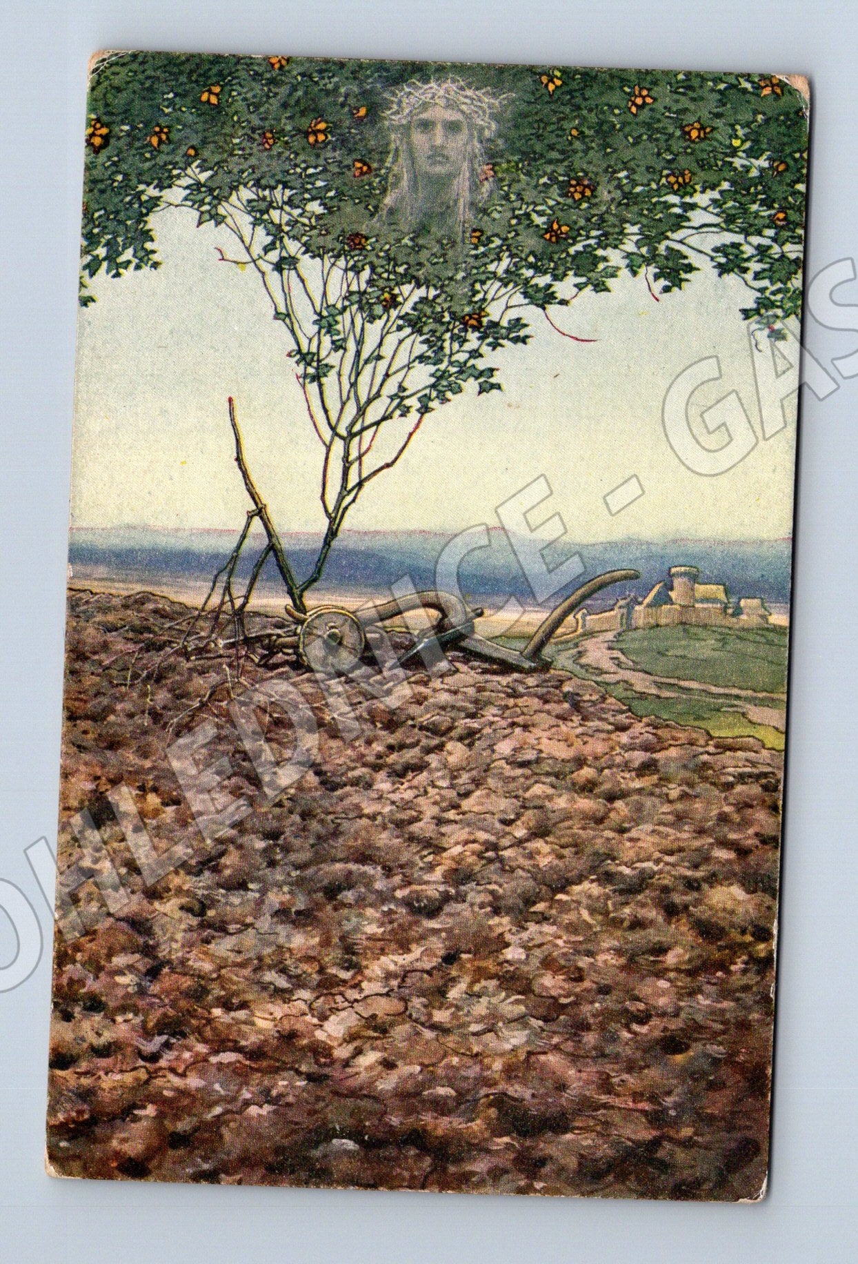Pohlednice Přemyslovo Pole alegorický motiv (P3619)