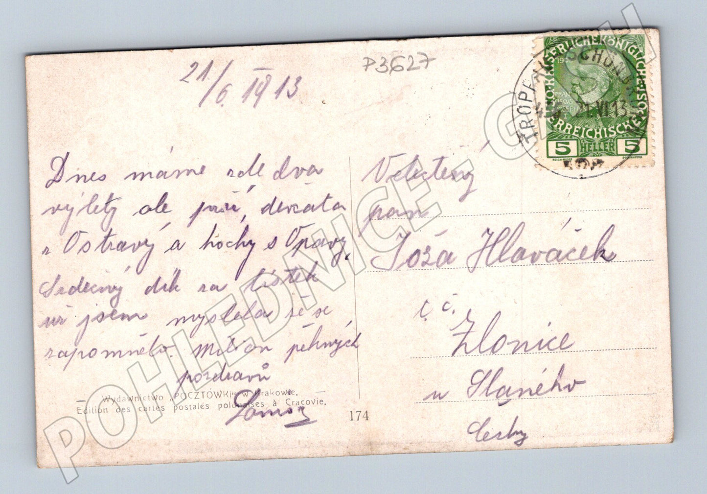 Pohlednice malba žena Christo Kutew 1913 (P3627)