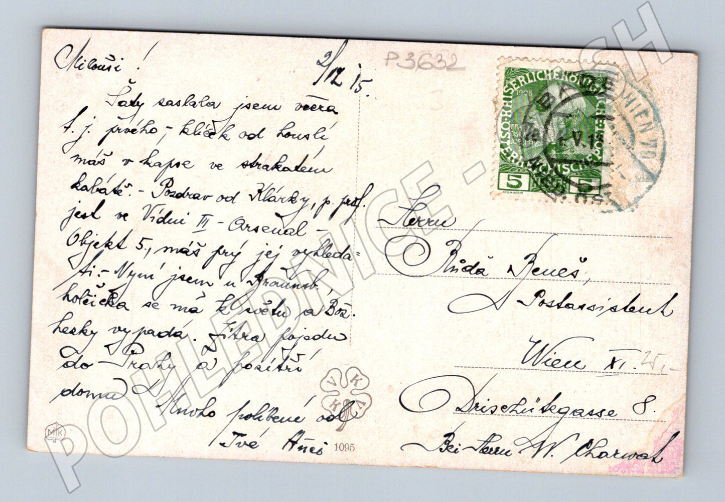 Pohlednice Rakousko Milostná píseň 1915 (P3632)
