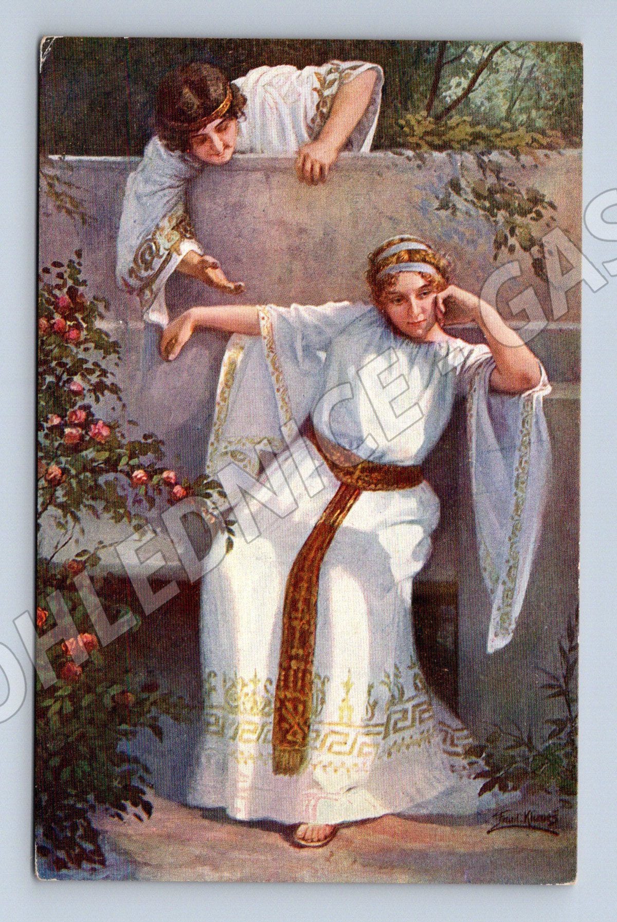 Pohlednice Před rozhodnutím umělecký motiv (P3637)