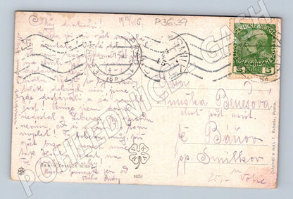 Pohlednice Dědeček s babičkou J. Ryťíř ze Skramlíků 1914 (P3639)