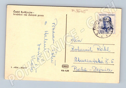Pohlednice České Budějovice Železná panna 193x (P3645)