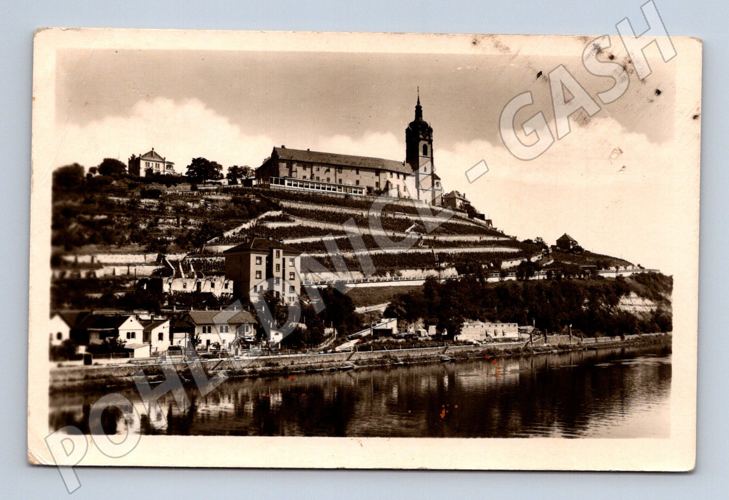 Pohlednice Mělník zámek nad Labem 1940 (P3650)