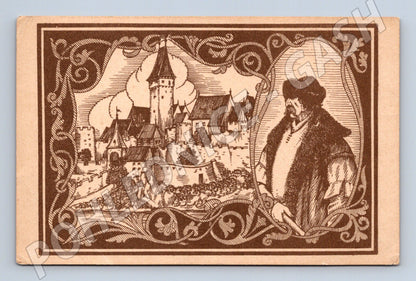 Pohlednice Čáslav Žižkovy slavnosti hrad a Žižka 1924 (P3665)