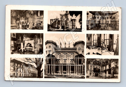 Pohlednice Hluboká n. Vlt. zámek interiér exteriér 1941 (P3669)