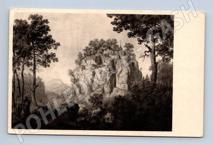 Pohlednice Hrad Sloup litografie (P3678)
