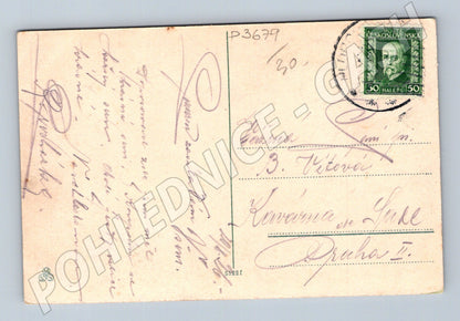 Pohlednice Hluboká Honební síň 1930s (P3679)