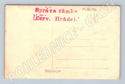Pohlednice Červený Hrádek interiér kanceláře (P3684)