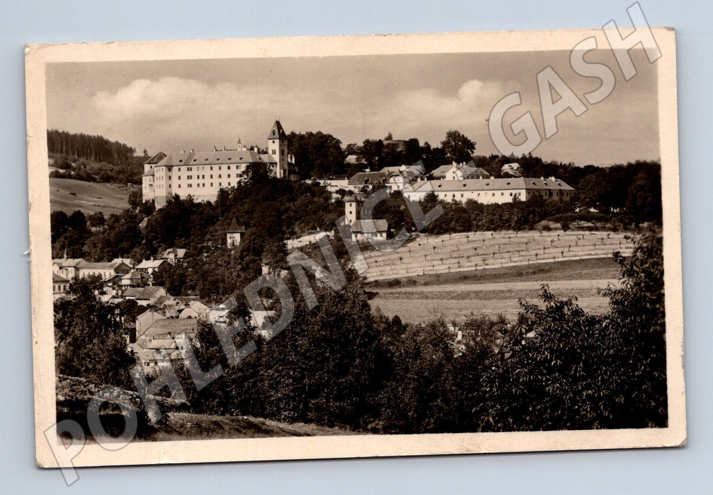 Pohlednice Vimperk zámek a město 1942 (P3696)