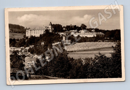 Pohlednice Vimperk zámek a město 1942 (P3696)