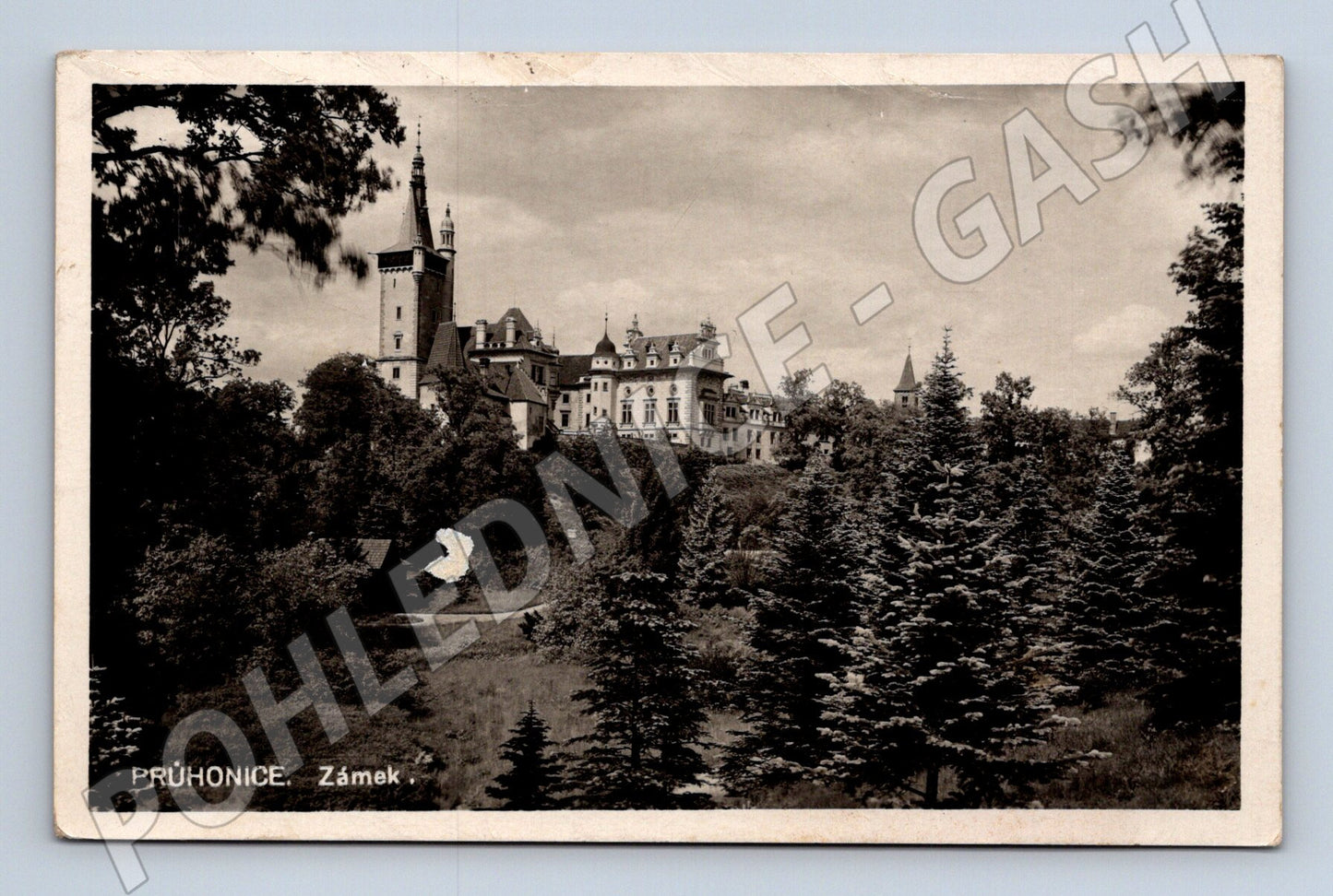 Pohlednice Průhonice zámek 1934 (P3706)