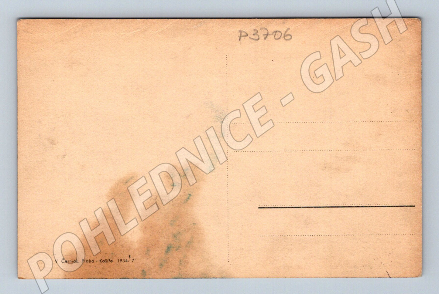 Pohlednice Průhonice zámek 1934 (P3706)