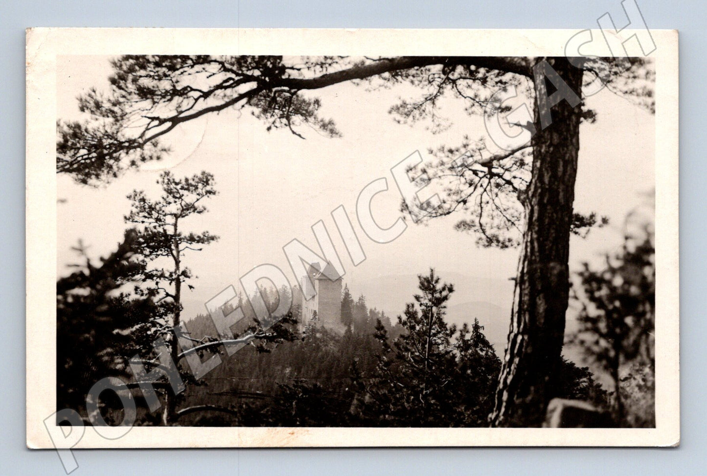 Pohlednice Kašperk hrad na Šumavě 1948 (P3708)