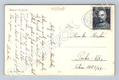 Pohlednice Kašperk hrad na Šumavě 1948 (P3708)