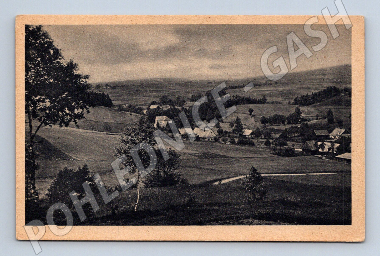 Pohlednice Orlické hory krajina vesnice (P3728)