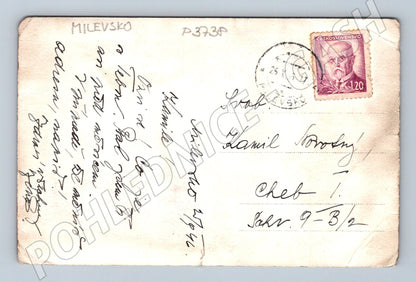 Pohlednice Milevsko celkový pohled 1941 (P3738)